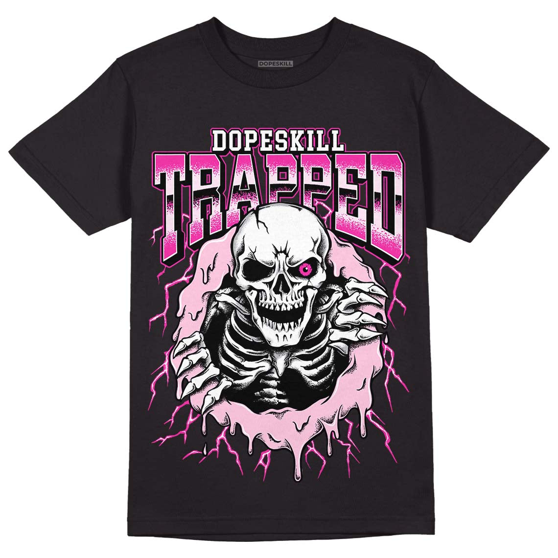 Triple Pink Dunk Low DopeSkill T-Shirt Trapped Halloween Graphic