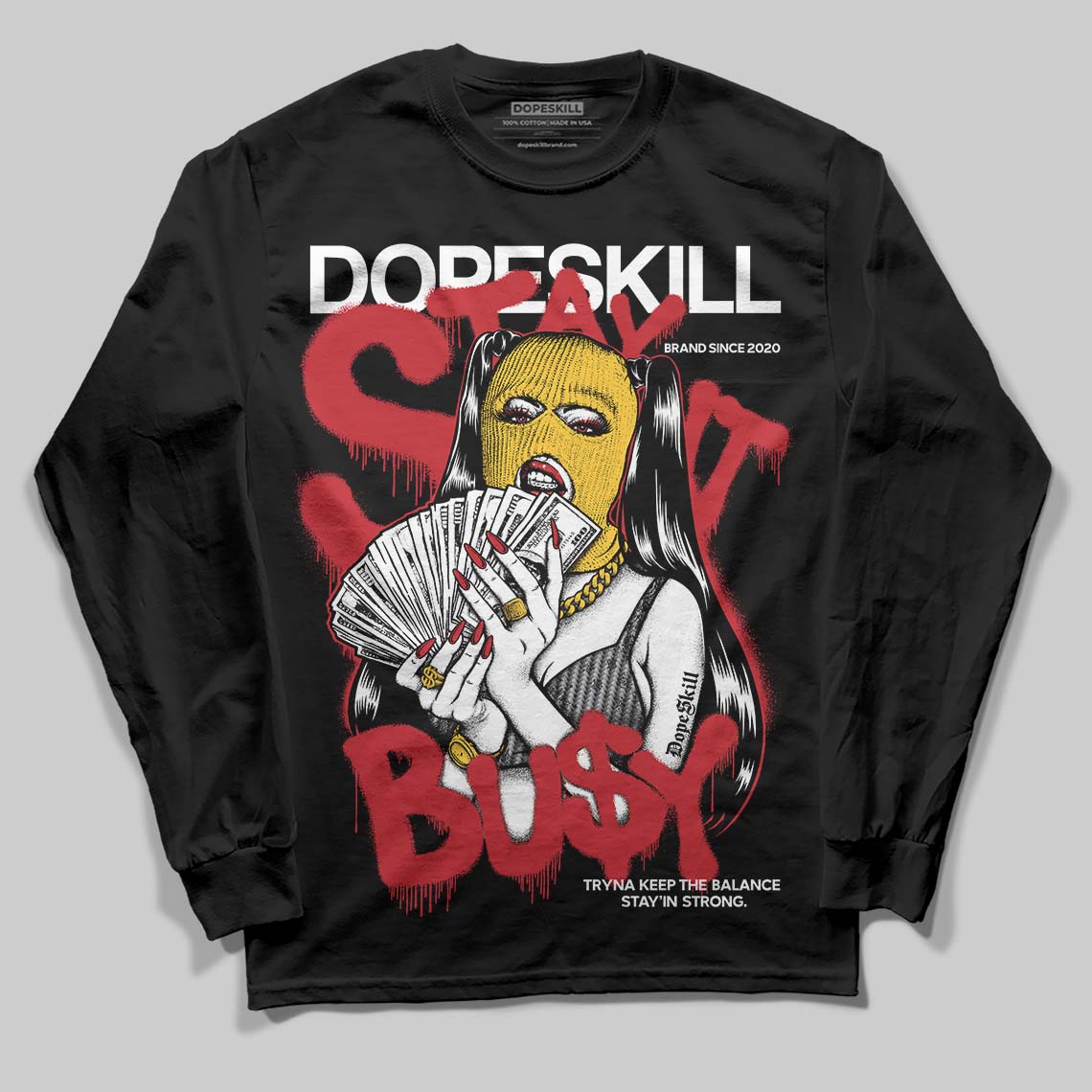 Ferrari 14s DopeSkill Long Sleeve T-Shirt Stay It Busy Graphic