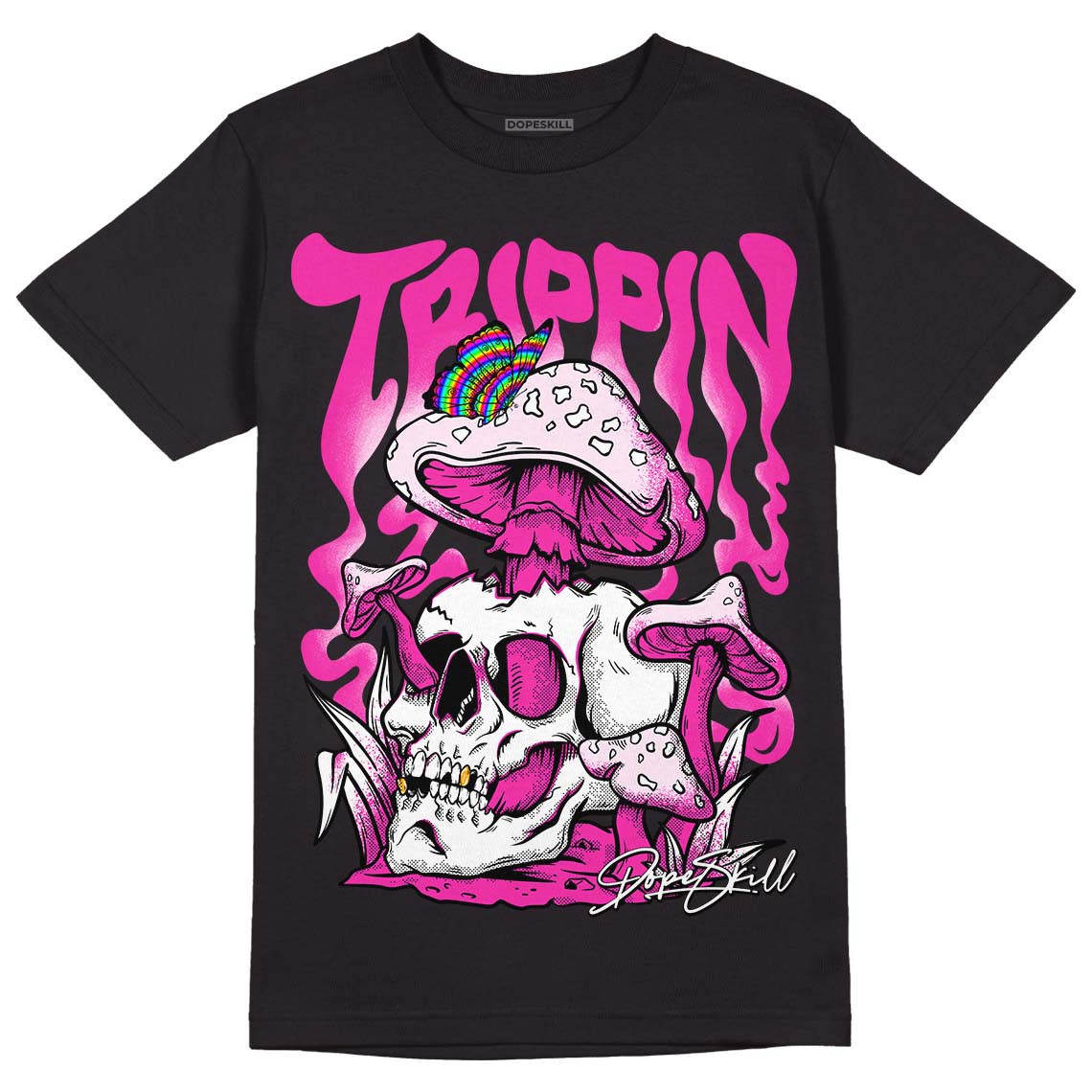 Triple Pink Dunk Low DopeSkill T-Shirt Trippin Graphic