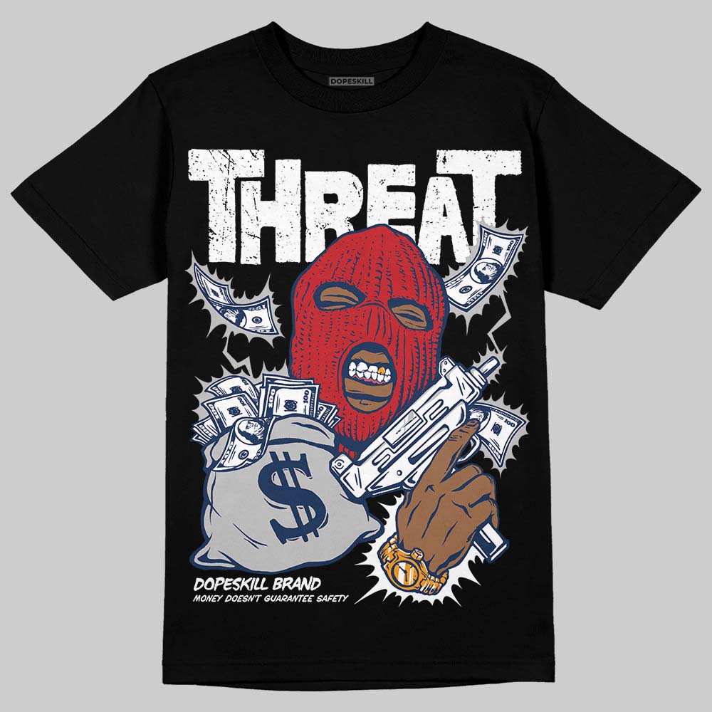 Summit White Navy 4s DopeSkill T-Shirt Under Threat Graphic