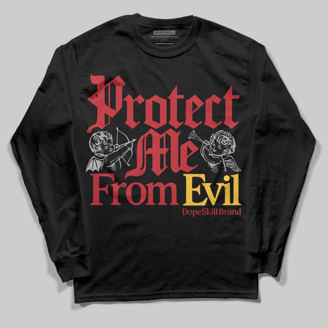 Ferrari 14s DopeSkill Long Sleeve T-Shirt Protect Me From Evil Graphic