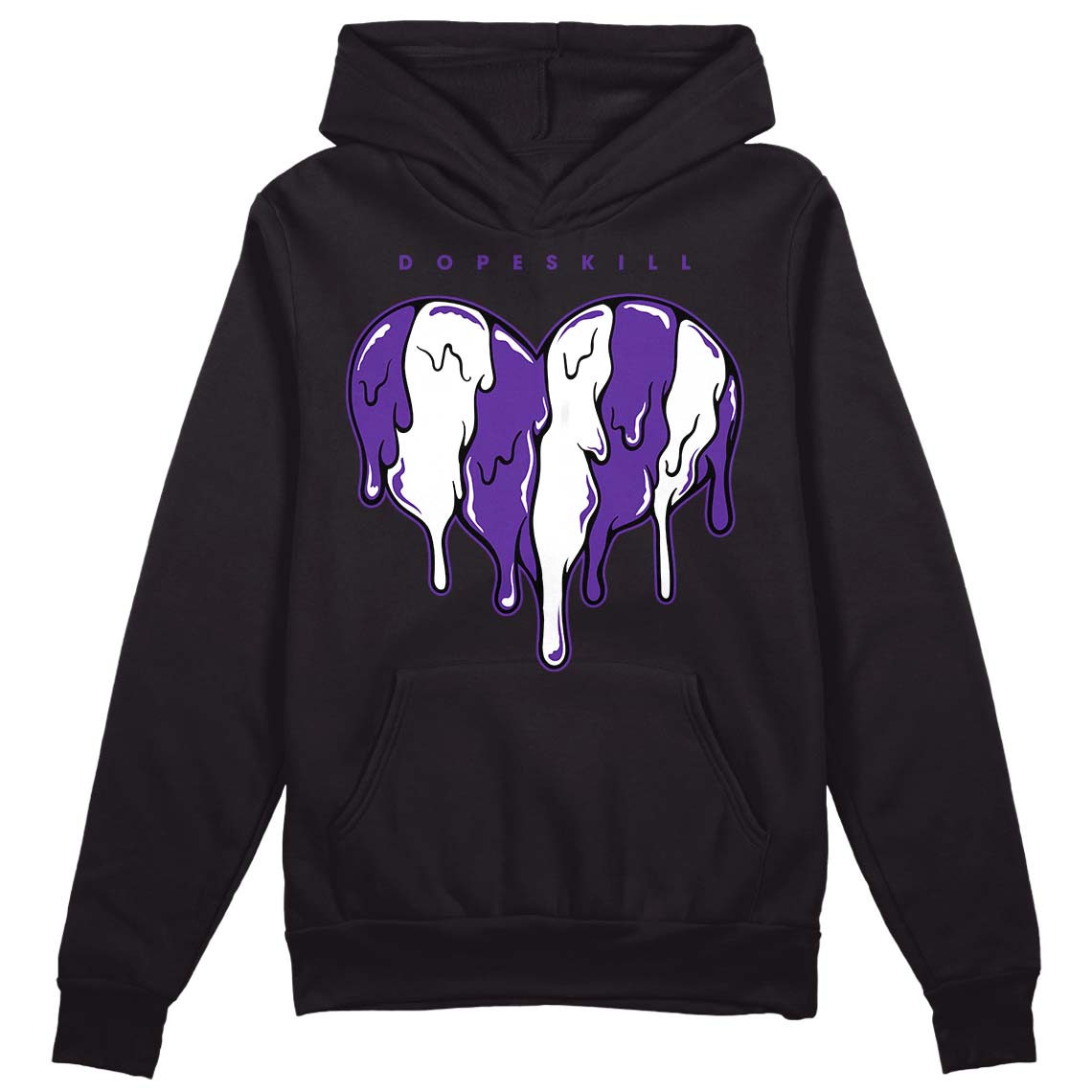 PURPLE Collection DopeSkill Hoodie Sweatshirt Slime Drip Heart Graphic