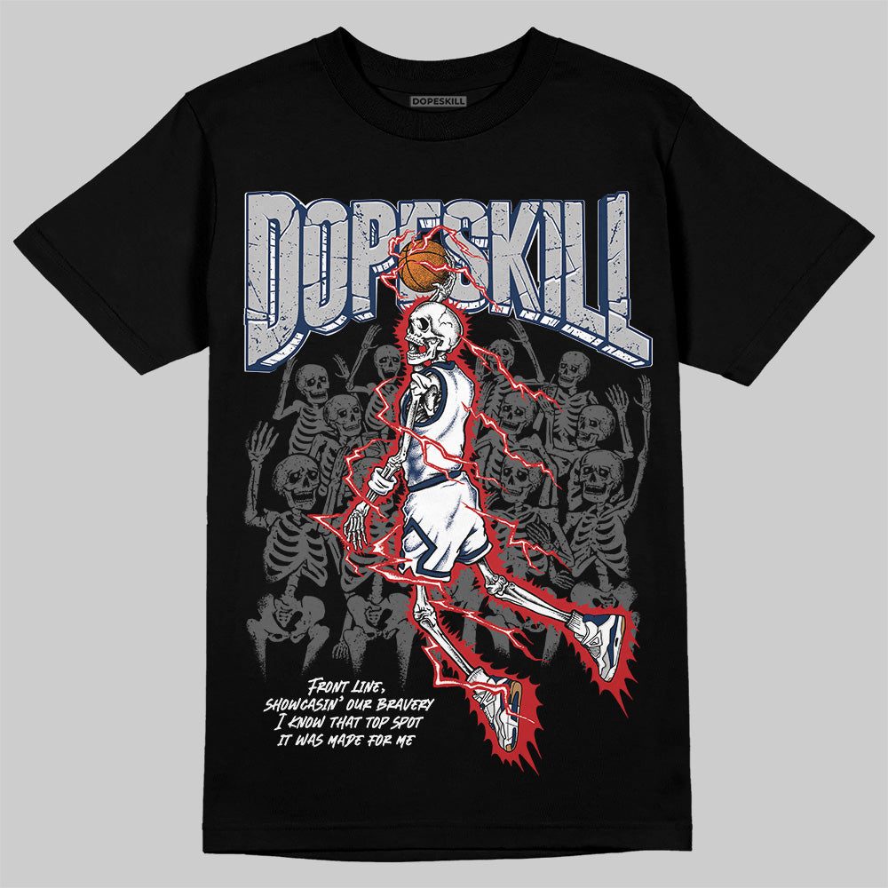 Summit White Navy 4s DopeSkill T-Shirt Thunder Dunk Graphic