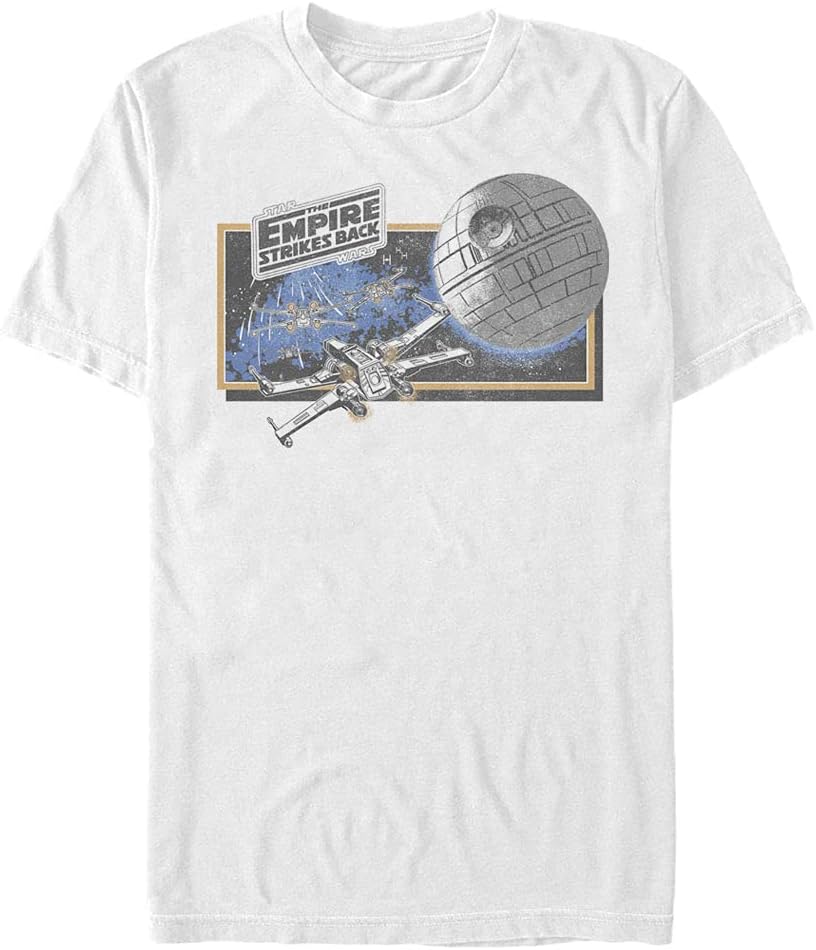 Star Wars Men's Vintage Empire T-Shirt, White, Medium
