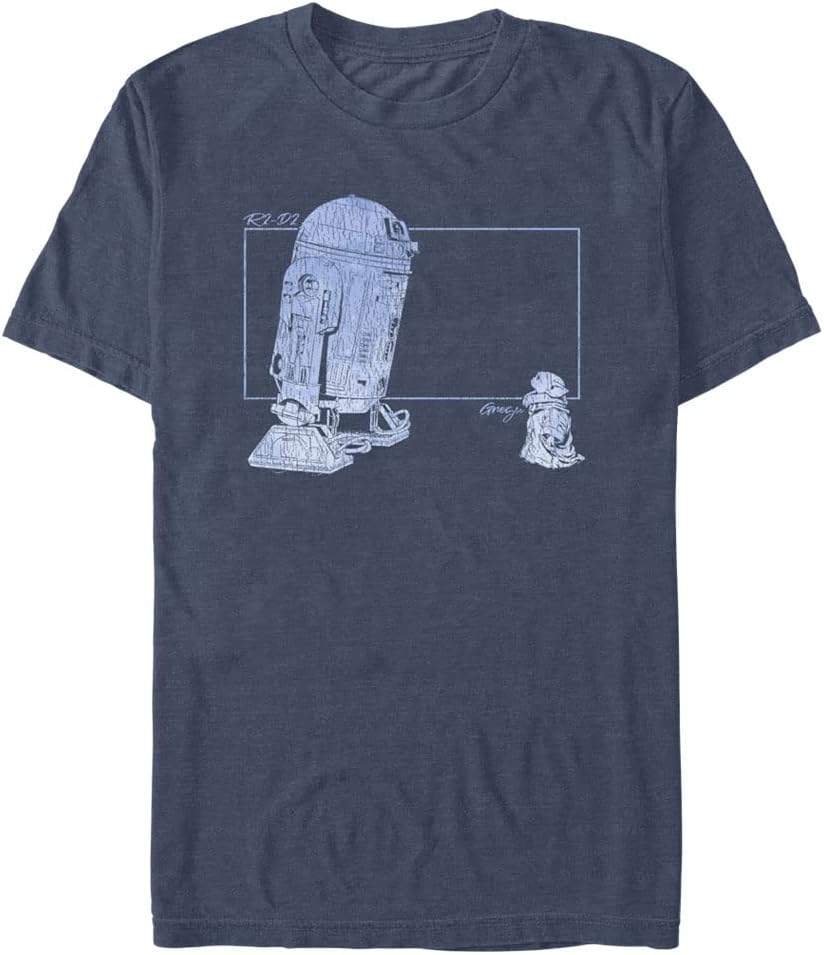 STAR WARS Big & Tall Mandalorian Grogu R2 Vintage Men's Tops Short Sleeve Tee Shirt