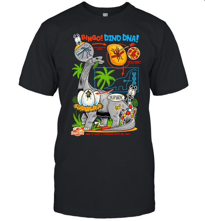 Cavitycolors Urassic Park Bingo! Dino Dna! T Shirt