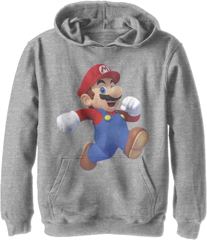Nintendo Kids Mario Running Man Youth Pullover Hoodie