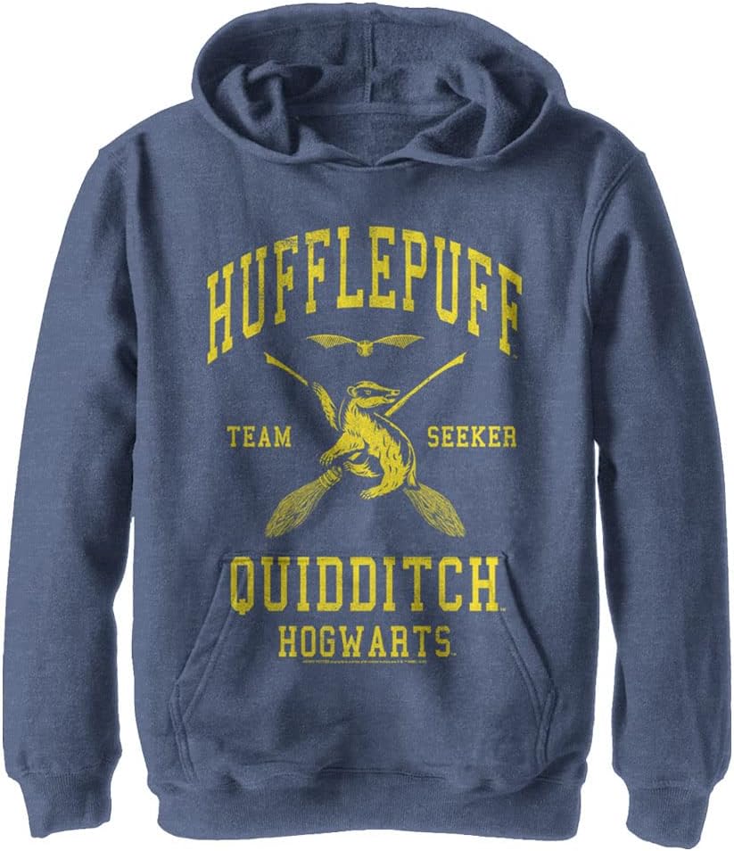 Harry Potter Kids Deathly Hallows Hufflepuff Quidditch Seeker Youth Pullover Hoodie