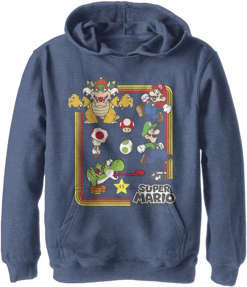 Nintendo Kids Mario Group Youth Pullover Hoodie