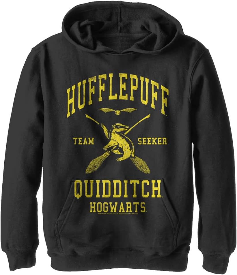 Harry Potter Kids Deathly Hallows Hufflepuff Quidditch Seeker Youth Pullover Hoodie
