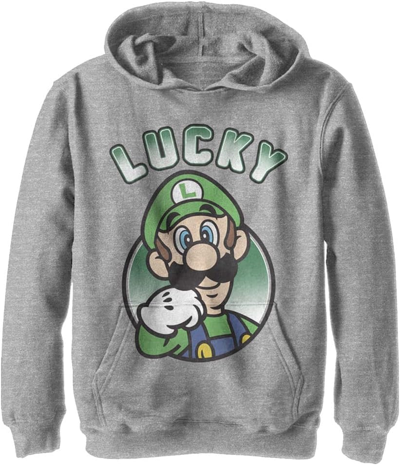 Nintendo Kids Lucky Luigi Youth Pullover Hoodie