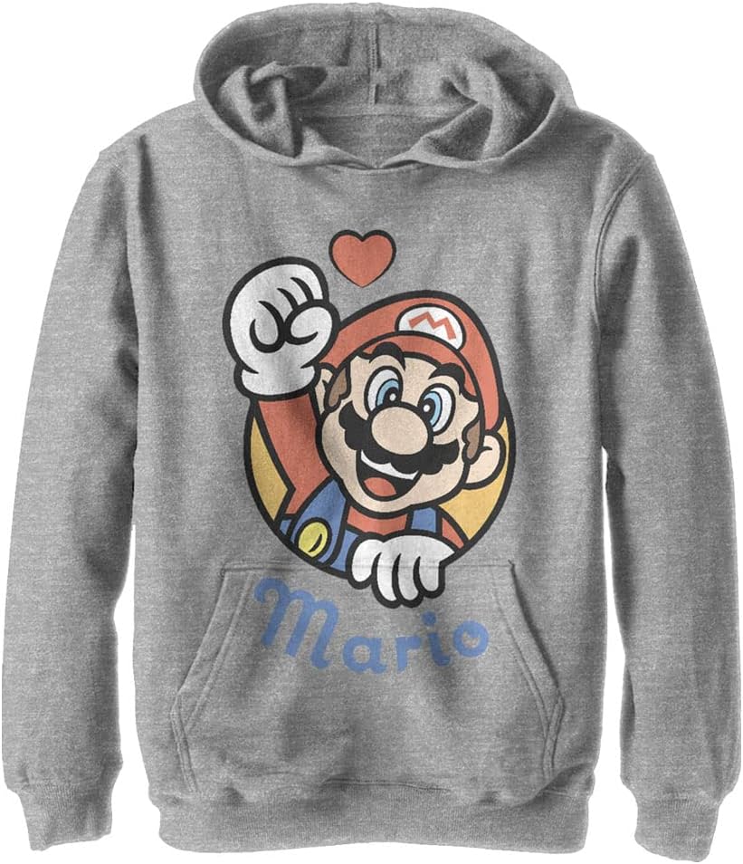 Nintendo Kids Heart Mario Youth Pullover Hoodie
