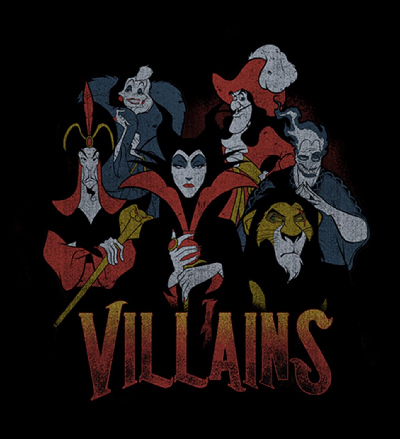 Disney Villains Vintage Men's Tops Short Sleeve Tee Shirt