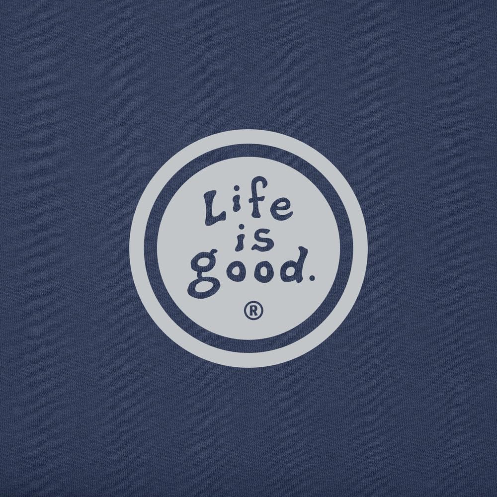 Life is Good. Mens Crusher Tee Lig Vintage Coin, Darkest Blue