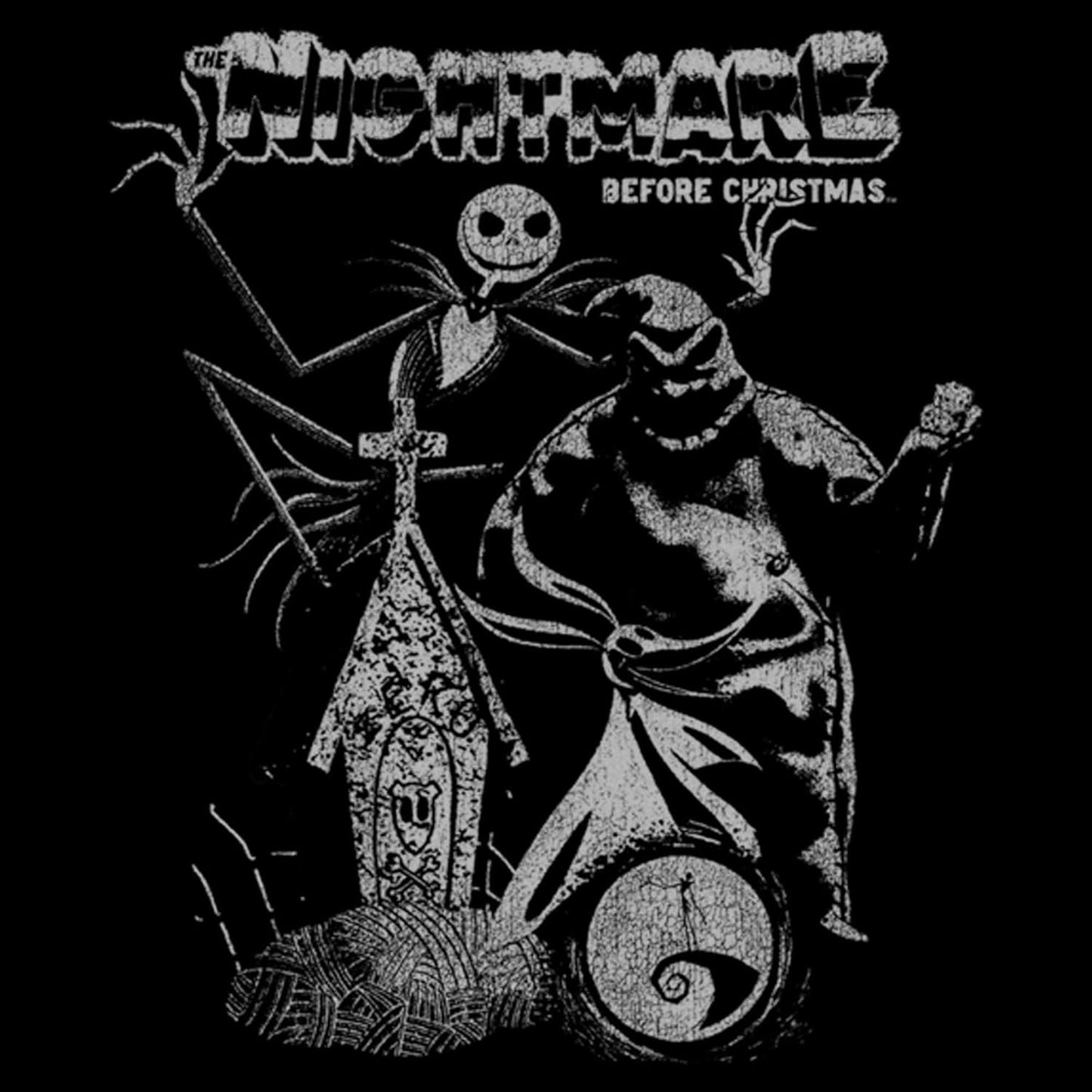 Disney Big & Tall The Nightmare Before Christmas Vintage Poster Men's Tops Short Sleeve Tee Shirt