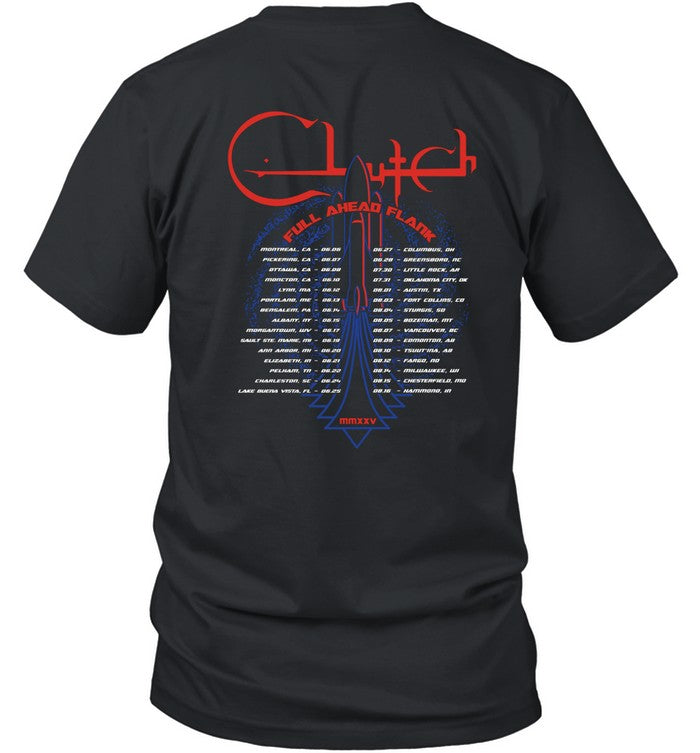 Clutch Full Ahead Flank Tour 2025 Black T Shirt