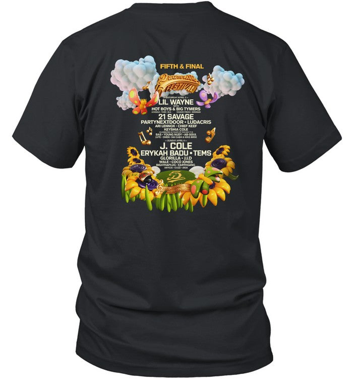 Dreamville 25 Fifth And Final Excusive Line Up Black T Shirt
