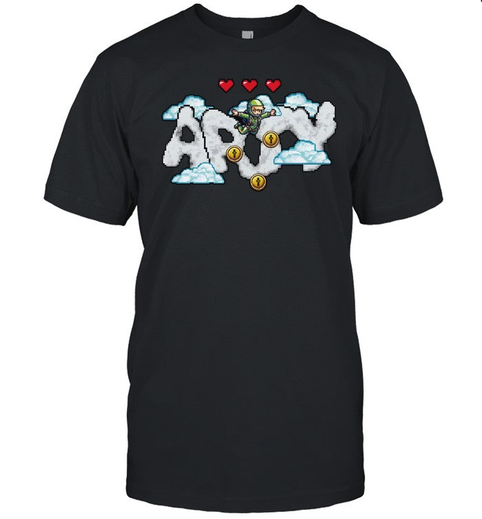 Arty Freefall Black T Shirt