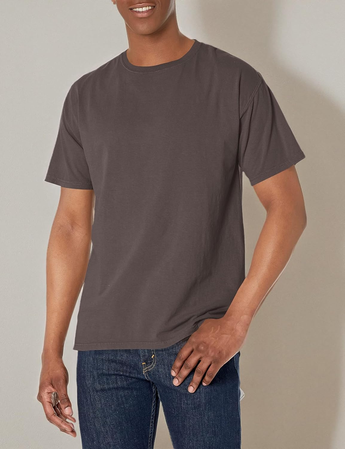 Hanes Originals Garment Dyed T-Shirt, 100% Cotton Men, Vintage Washed Tee