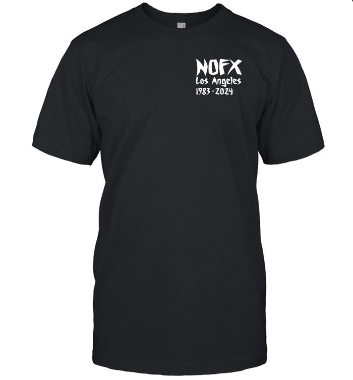 Nofx Los Angeles San Pedro CA Final Tour 2024 Black T Shirt