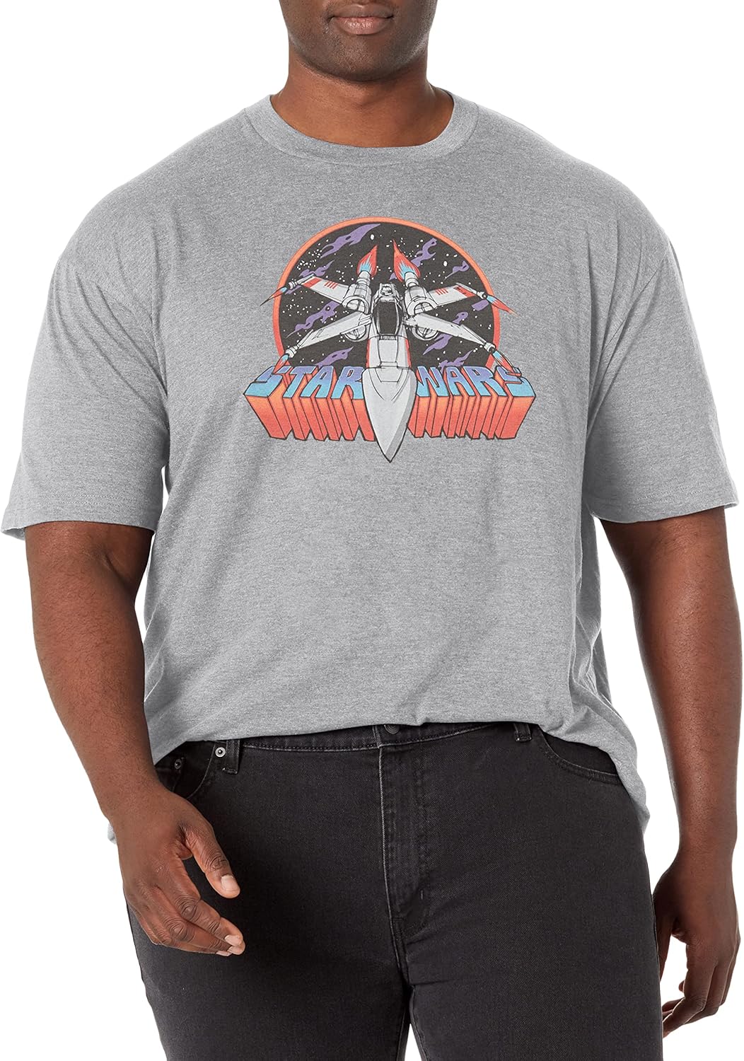 STAR WARS Big & Tall Sketchy Sketch Vintage Men's Tops Short Sleeve Tee Shirt