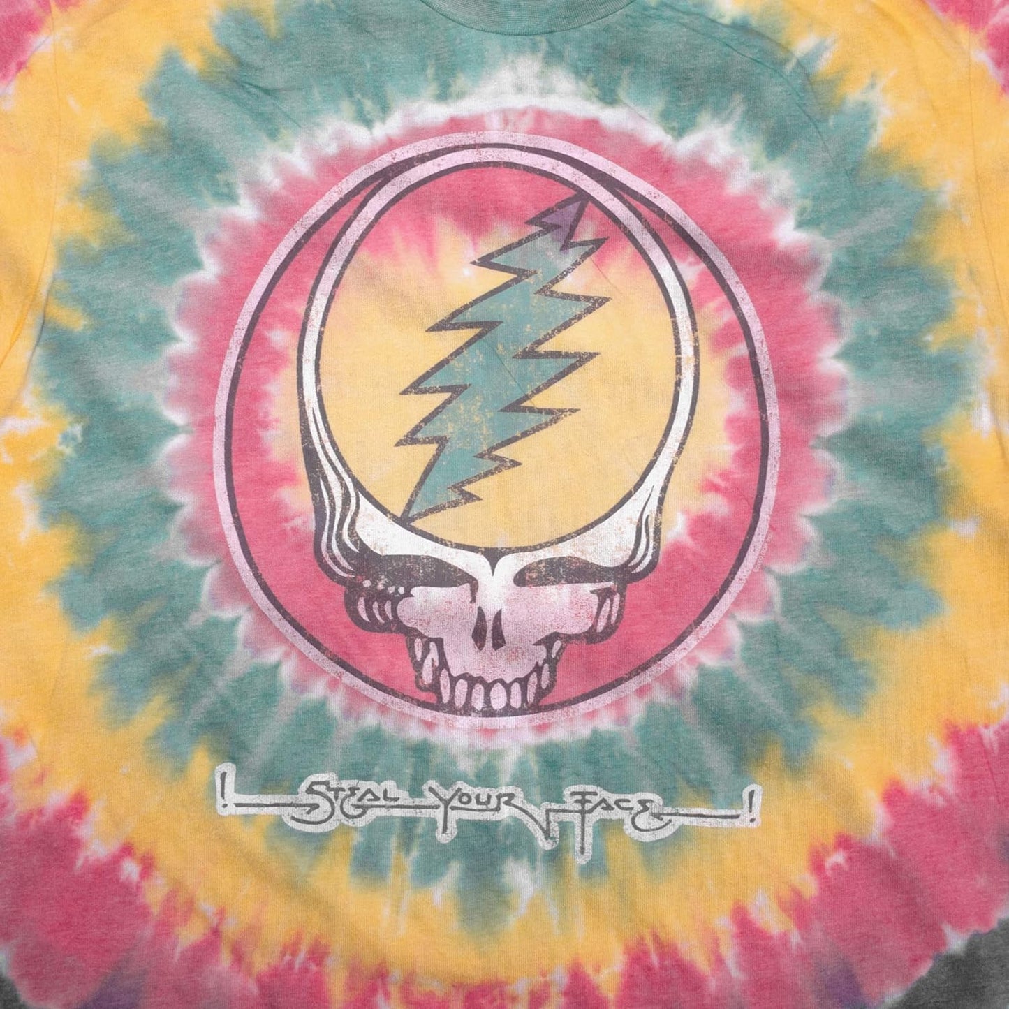 Liquid Blue Unisex-Adult Standard Grateful Dead Vintage Rasta SYF Tie Dye Ss Tee