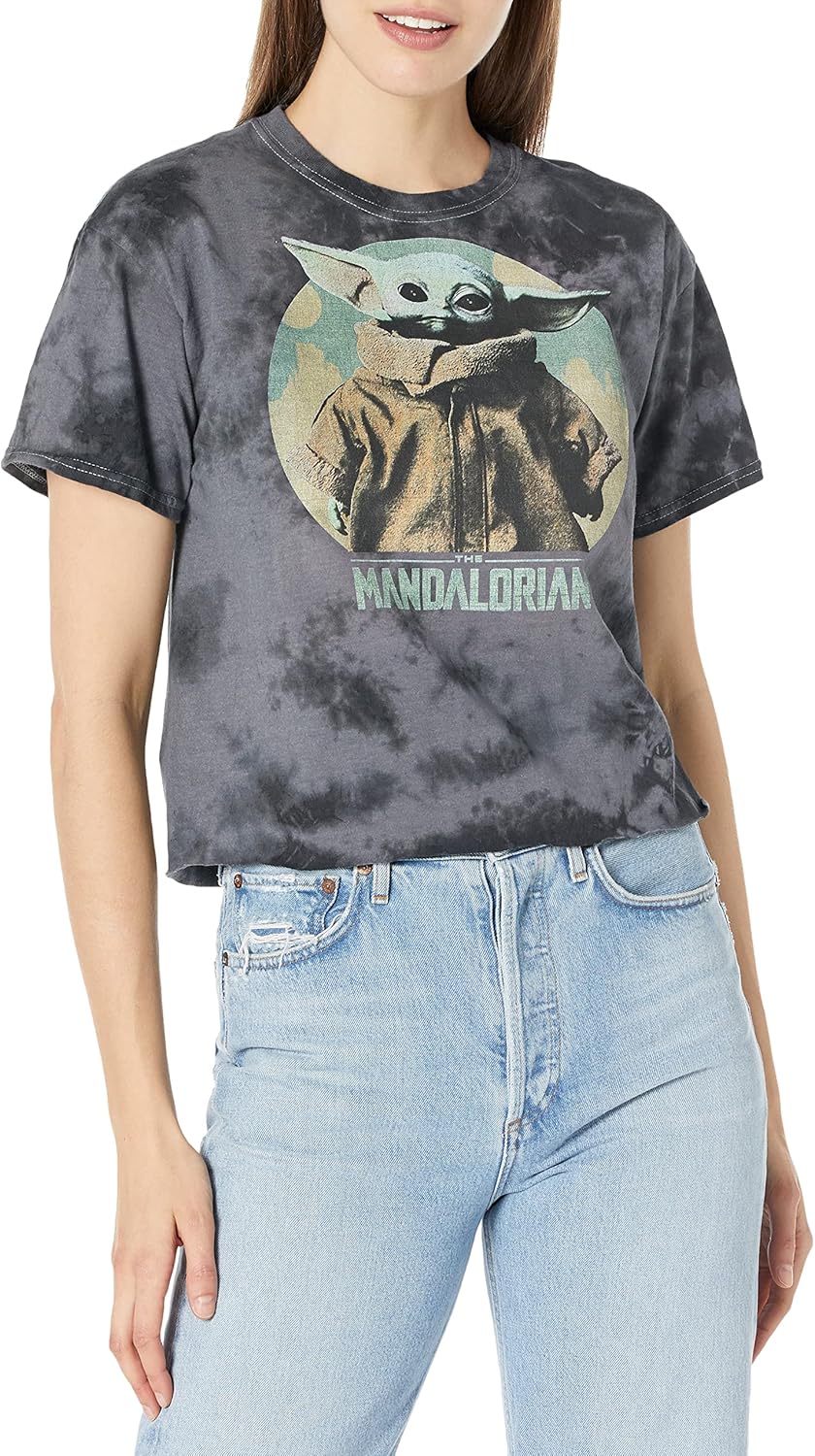 STAR WARS Mandalorian Light Vintage Child Women's Fast Fashion Short Sleeve Tee Shirt