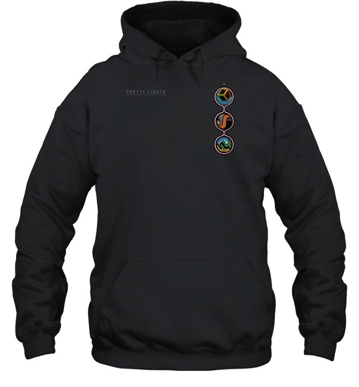 Pretty Lights Check Your Vector Black Unisex Hoodie
