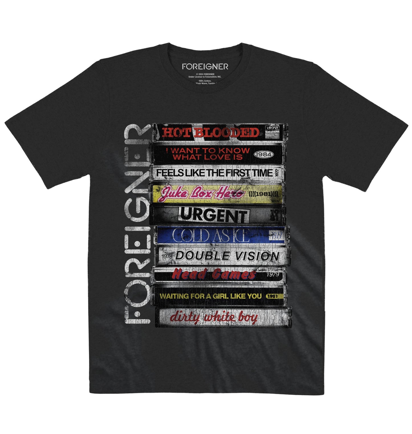 Foreigner | Rock Cassettes | Official Artist T-shirt