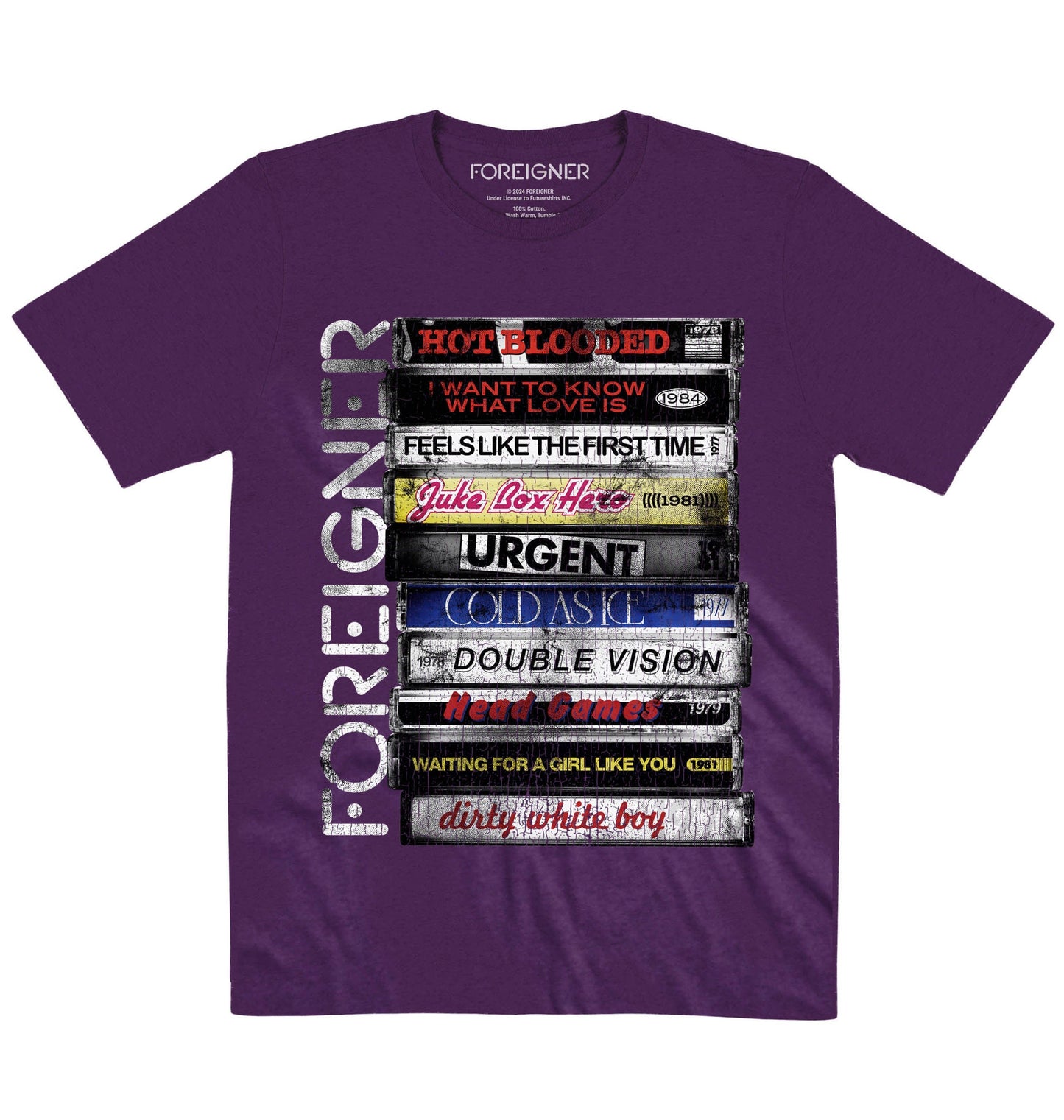 Foreigner | Rock Cassettes | Official Artist T-shirt