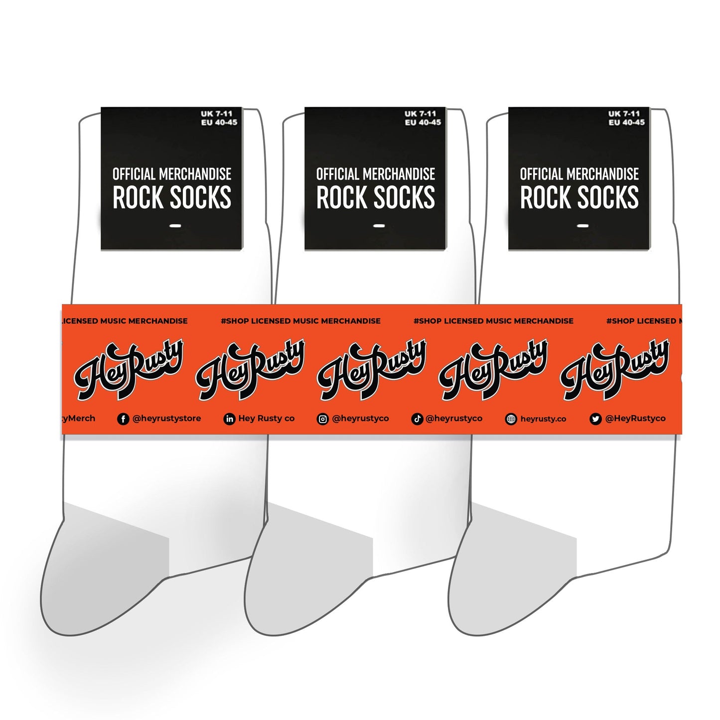 Motorhead Socks 3 Pack - Adult UK 7-11 (EU 41-46, US 8-12) Style001