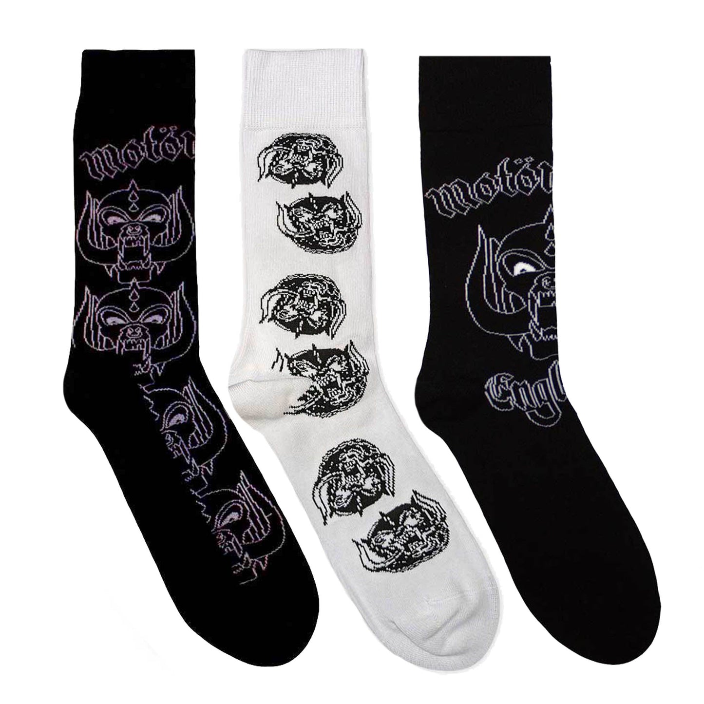 Motorhead Socks 3 Pack - Adult UK 7-11 (EU 41-46, US 8-12) Style001