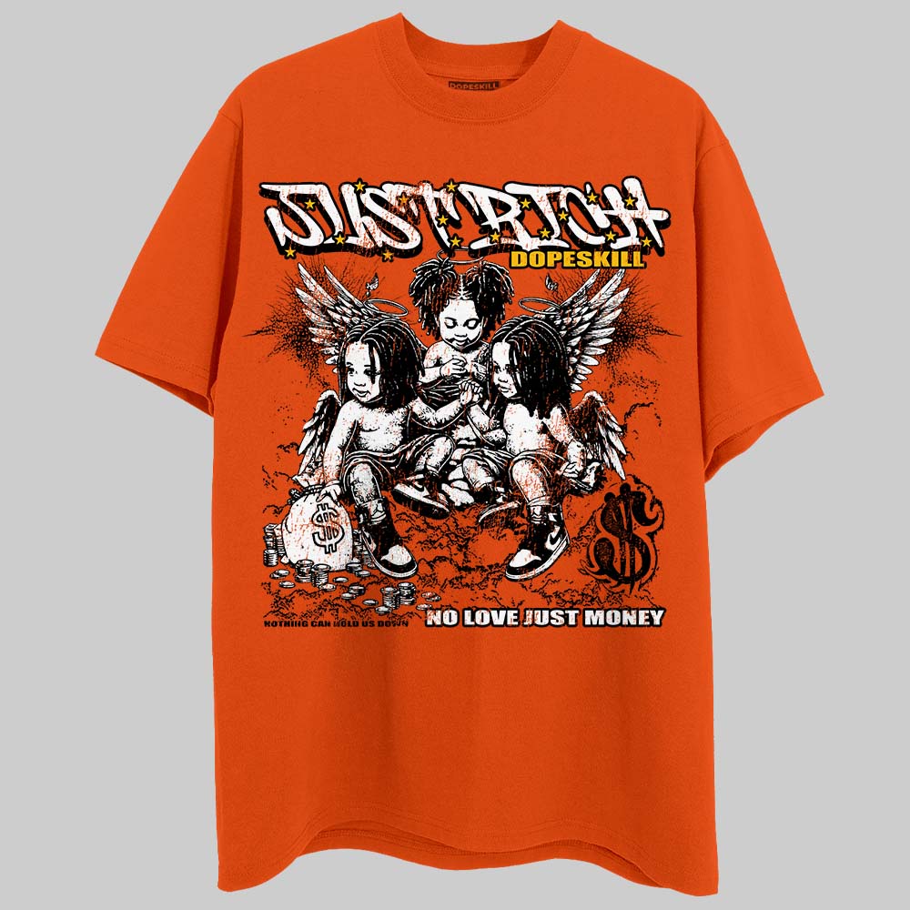 Orange Black White DopeSkill T-Shirt Just Rich Graphic