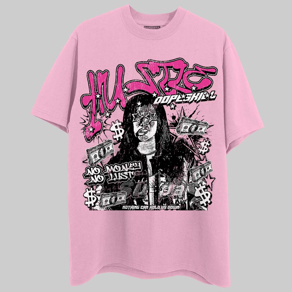 Pink Collection DopeSkill T-Shirt No Money No Lust Graphic