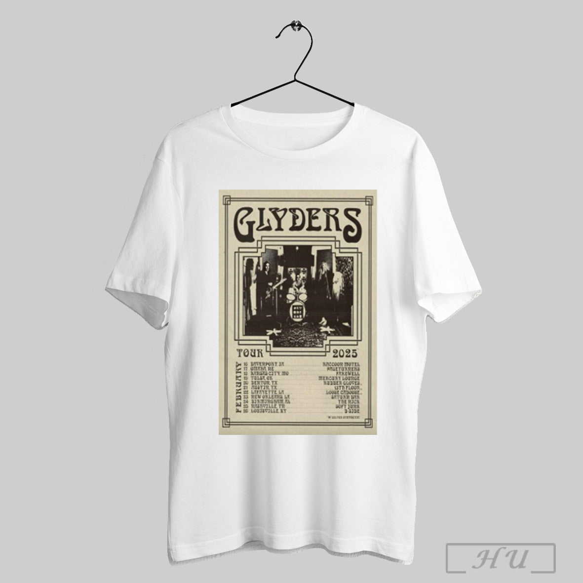 Official Glyders February Tour 2025 Shirts Sweatshirt Hoodies Poster