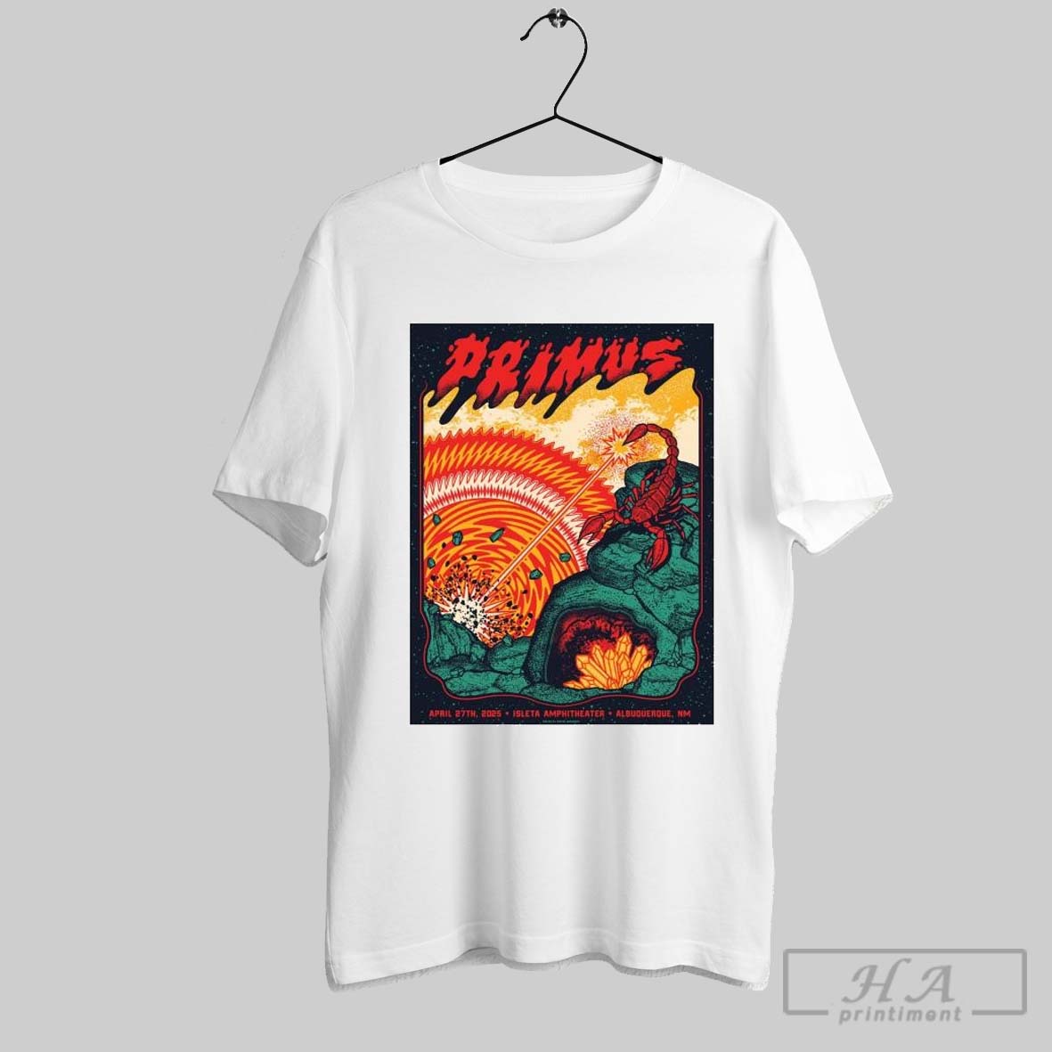 Official Primus Pm Isleta Amphitheater Apr 27 2025 Albuquerque Nm T Shirt