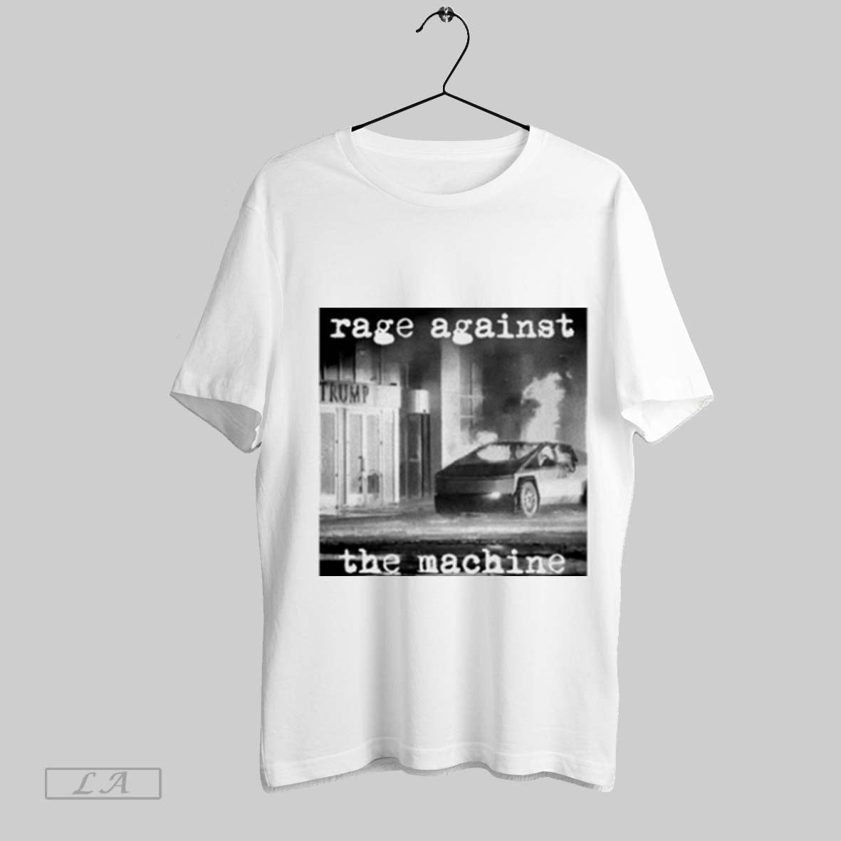 Official Rage Against The Machine Cybertruck Explodes Outside Trump T