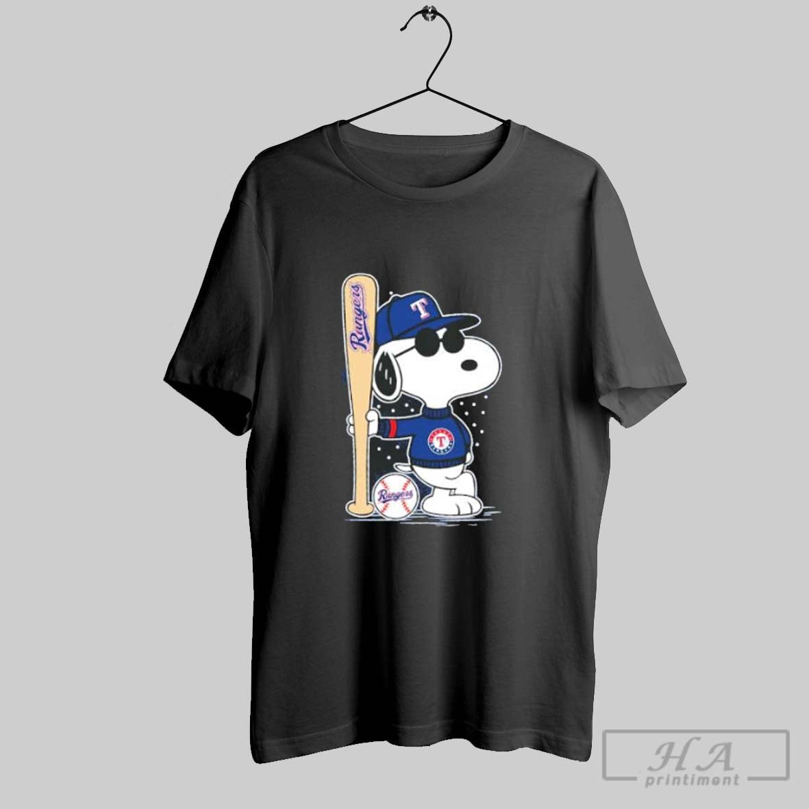 Official Snoopy X Texas Rangers Baseball 2025 Shirt
