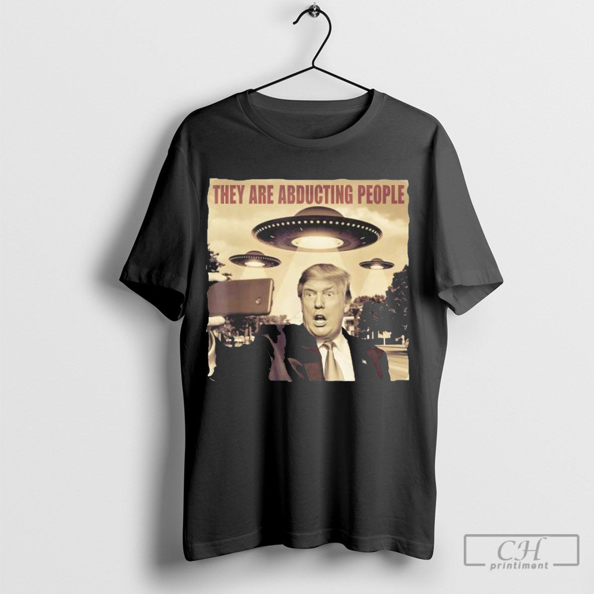 Official Trump Selfie Ufo Alien Abduction Trump Alien Ufo Abduction Shirt