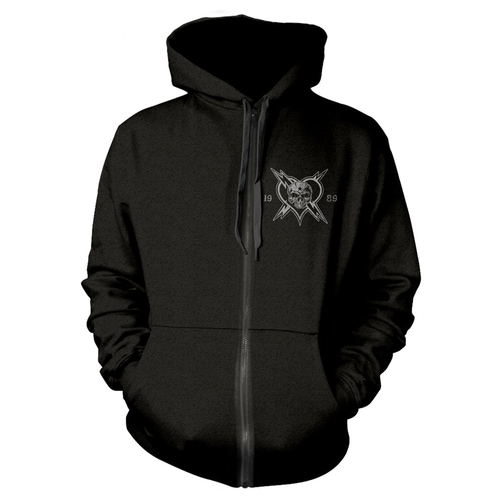 The Wildhearts Unisex Zipped Hoodie: England 1989 (back print)