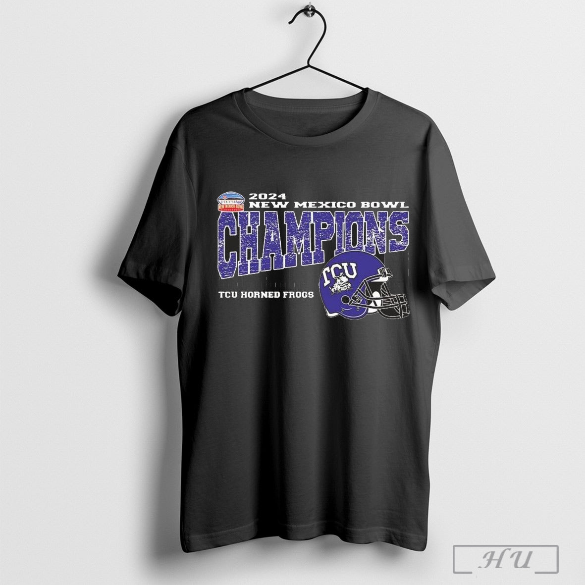 Tcu Horned Frogs 2024 New Mexico Bowl Champions Vintage Style Helmet Unisex T Shirt
