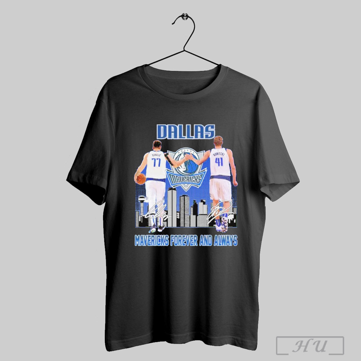 Trendy Dallas Mavericks X Luka Doncic 77 Dirk Nowitzki 41 Mavericks Forever And Always Limited Edition Unisex T Shirt Sweatshirt