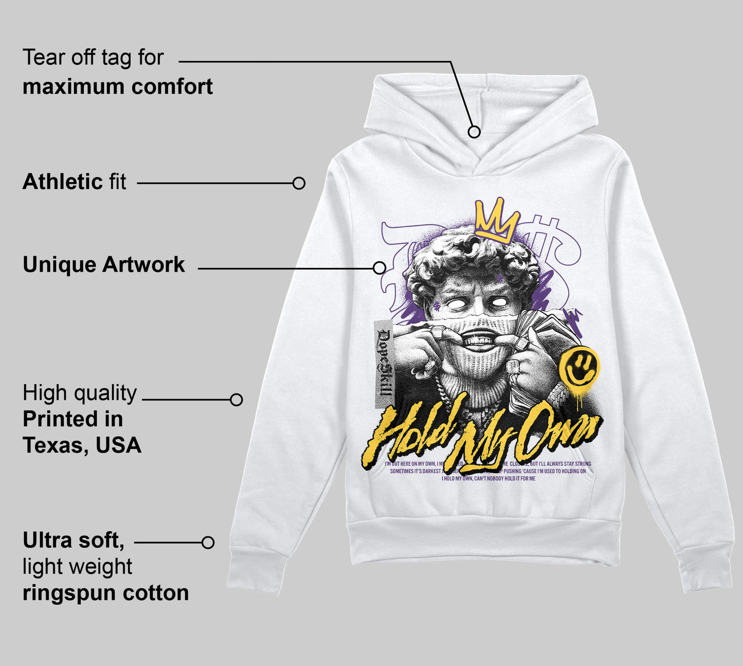 Field Purple 12s DopeSkill Hoodie Sweatshirt In My Way Graphic
