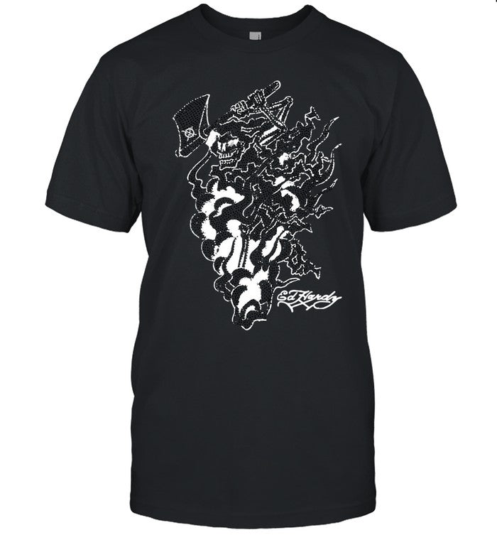 Ken Carson Axe Skull Black T Shirt