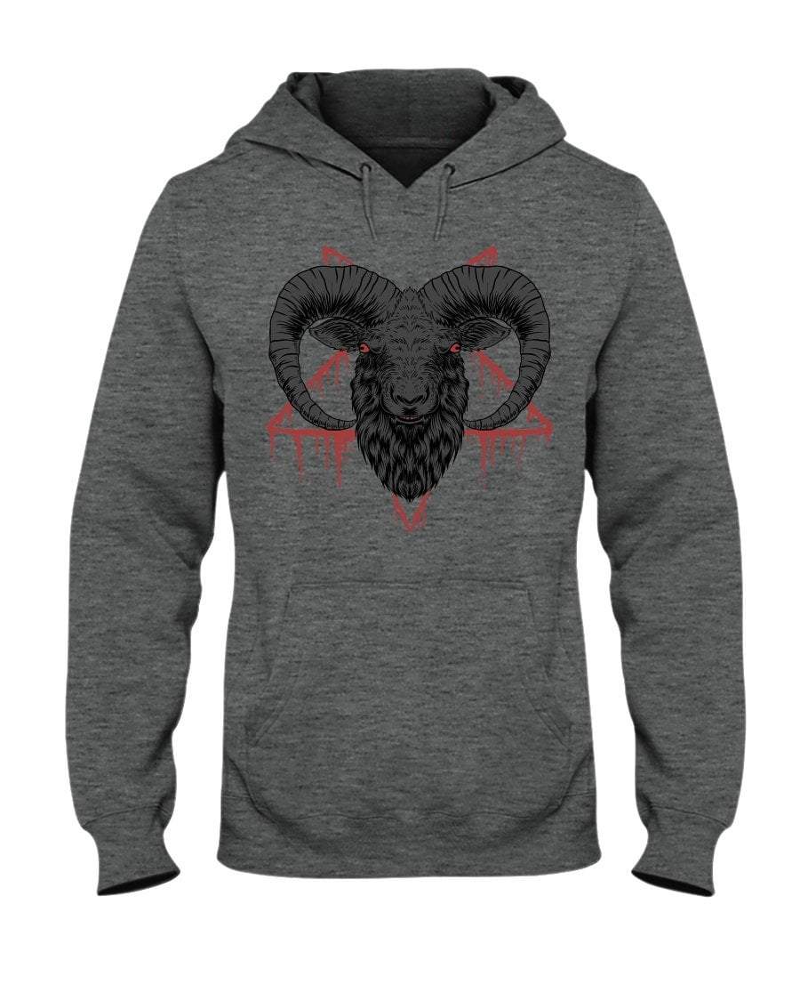 Baphomet Goat Head Bloody Pentagram Pullover Hoodie