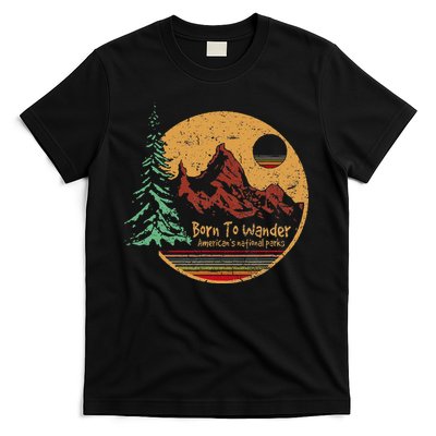 Born To Wander Americas National Parks Vintage T-Shirt