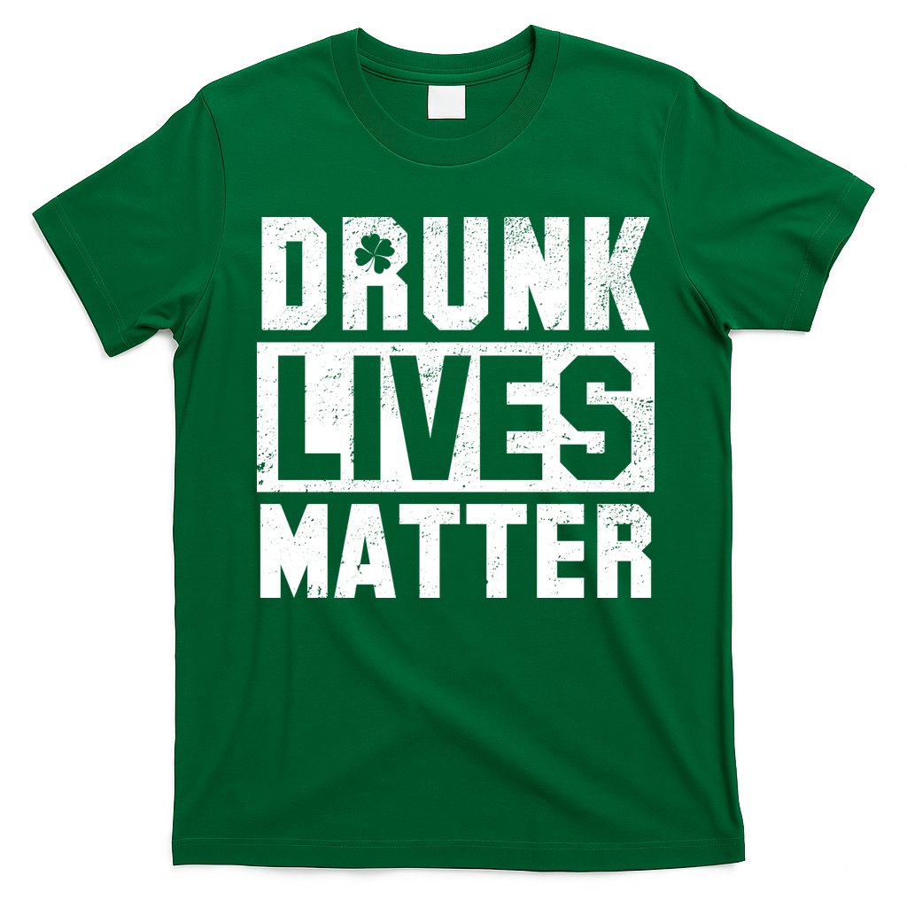Drunk Lives Matter Vintage Irish Clover T-Shirt