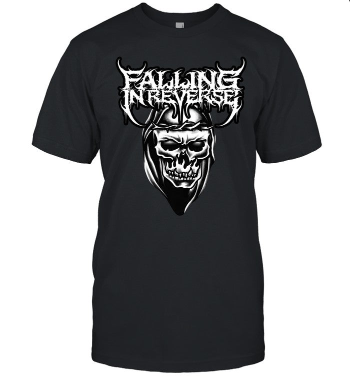 Falling In Reverse Shrunken Head Black T Shirt 2024