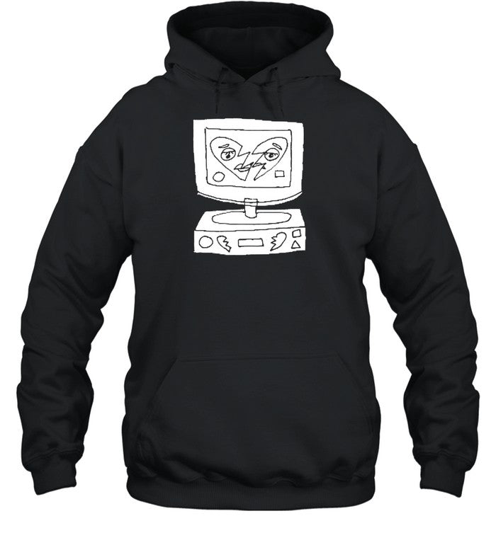 James Marriott Broken Heart Woven Black Unisex Hoodie