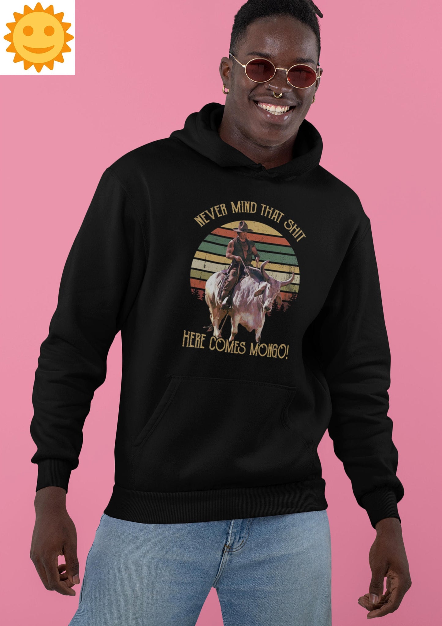 Never Mind That Shit Here Comes Mongo Vintage T-Shirt, Blazing Saddles Shirt, 70s Movie Shirt, Cowboy Shirt, Cowboy Movie Shirt